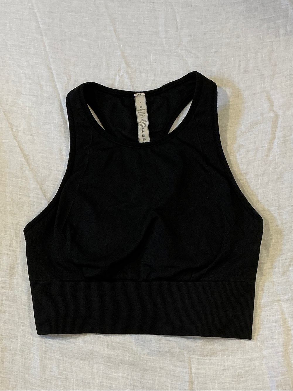 Lululemon High-Neck Sports Bralette, Racer Back, size 6